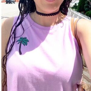 Crop Top tank w| a Palm Tree 🌴